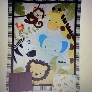 Lambs and ivy safari theme nursery set